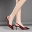 Mũi Nhọn Nơ Nông Miệng Tăng Chiều Cao Stiletto Sandal Nữ Cao Gót Giày