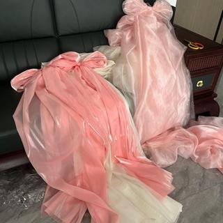 Sáng Organza Nơ Trang Trí Linh Hoạt Giáng Sinh Nơ Nhẹ Quá Khổ Ruy Băng Dây Buộc Cho Đám Cưới Ngoài Trời Bãi Cỏ Cây Giáng Sinh