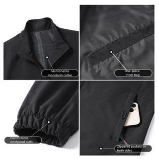 Áo khoác nam size lớn chống gió có mũ và zipper, thoáng mát