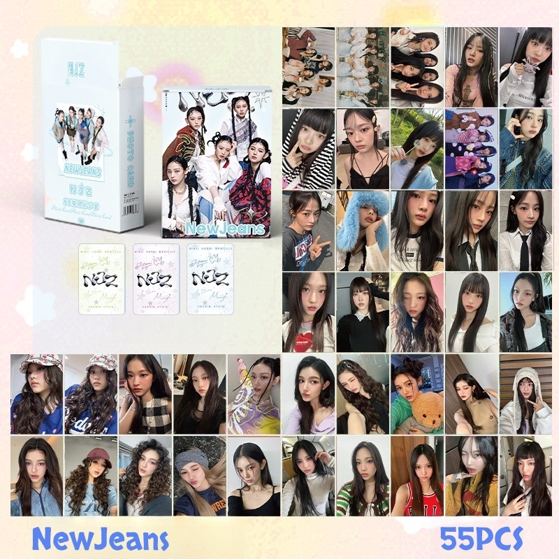 55 Cái / hộp NJ Photocards 2025 HOA HỒNG HỒ Hội Cổ Tích Siêu Nhiên Bunnies Trại Lomo Cards MINJI HANNI DANIELLE HAERIN HYEIN Kpop Bưu Thiếp YM