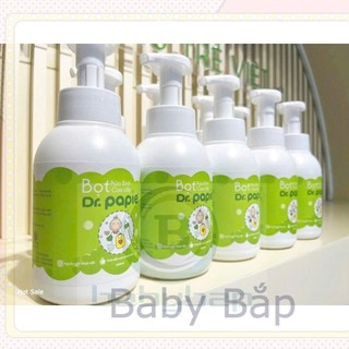 [TẶNG 1 KHĂN SỮA]Bọt Rửa Bình Sữa Dr.Papie 400ml – Gốc Thực Vật, An Toàn Cho Bé, Làm Sạch Hiệu Quả, Dịu Nhẹ Da Tay
