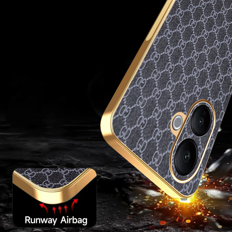 Ốp Lưng Cho Vivo V60 Lite Sang Trọng Cổ Điển Da Thời Trang Mạ Điện TPU Edge Chống Rơi Vỏ Bảo Vệ Điện Thoại