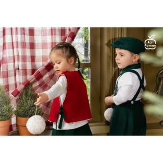 La pomme AW2025 BST váy, yếm giáng sinh cho bé T11.4