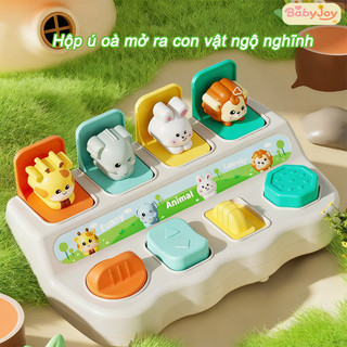 【BabyJoy】Hộp ú oà mở ra con vật ngộ nghĩnh,Đồ chơi Montessori từ 1-3 tuổi,trau dồi tư duy logic