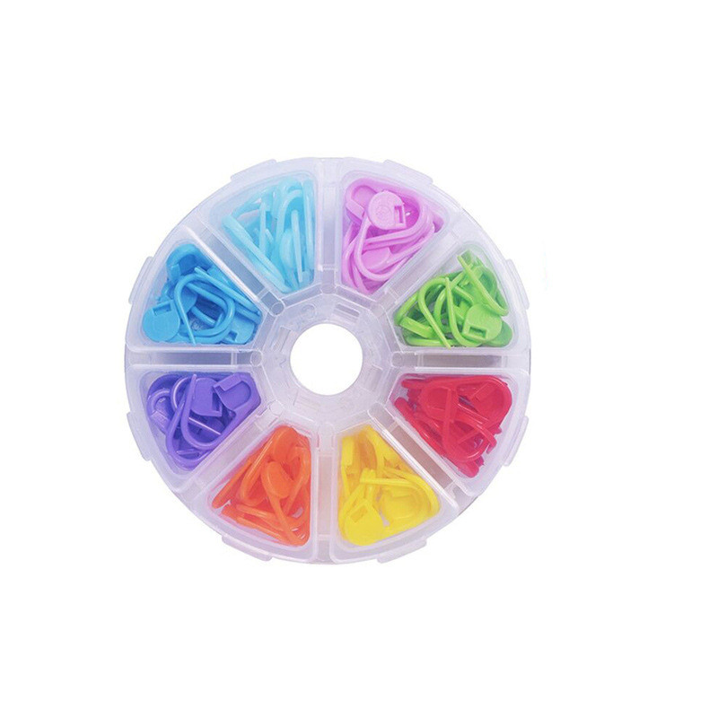 10 Lưới 120 Miếng Đóng Hộp Nhựa Nhỏ Pin Khóa Pin Marker Khóa Áo Len Đan Dụng Cụ DIY Chất Liệu110607