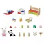 Sylvanian Families Doll and Furniture Set [Plenty of Toys Set - White Rabbit & Panda Baby -] DF-20 ST Mark Certified for Ages 3 and Up Toy Dollhouse Sylvanian Families EPOCH Corporation