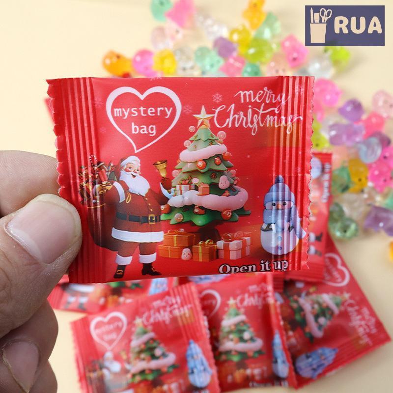 RUA 10 Chiếc Giáng Sinh Bất Ngờ Mù Túi Động Vật Dạ Quang Nấm Các Bức Tượng Nhỏ Bí Ẩn Túi Cho Chậu Nhà Búp Bê Trang Trí Mới