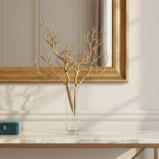Cành Cây Khô San Hô Giả Trang Trí Nhà Cửa Màu Vàng Bạc Bắc Âu Nhánh Gạc Hươu Nhân Tạo Decor Phòng Khách Để Bàn Tiệc Cưới Phụ Kiện Cắm Bình Hoa Đạo Cụ Chụp Ảnh Vintage Sang Trọng Nhựa Dẻo DIY Cao Cấp Lung Linh Hiện Đại Twig Stem