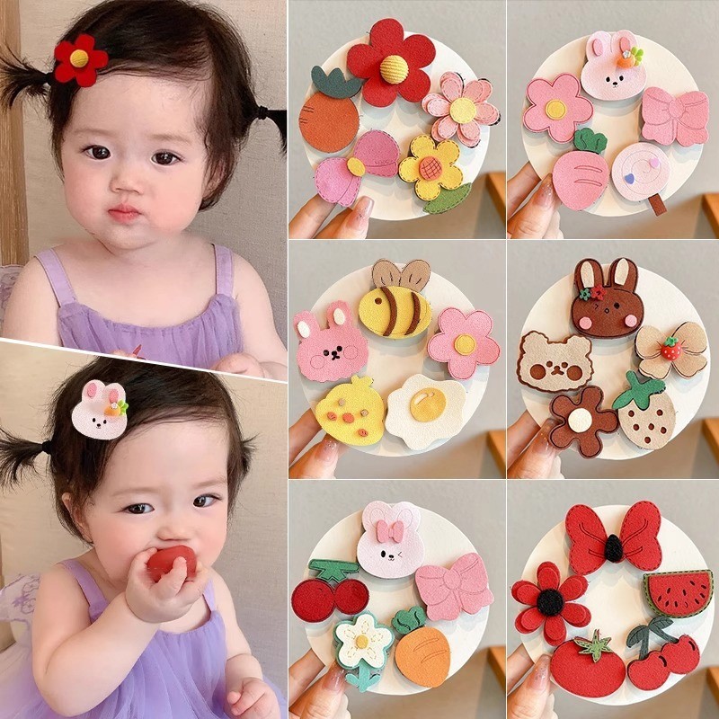 Set 30 Miếng Dán Tóc Mái Hình Dễ Thương Thời Trang Hàn Quốc Cho Bé Bài - Phụ Kiện Tóc