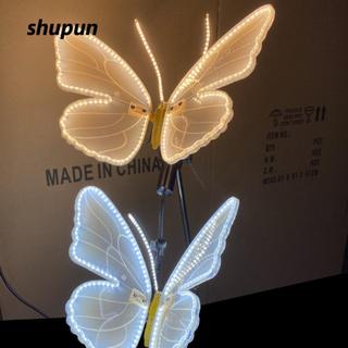 SHUPUN LED Fluttering Butterfly, Đèn LED bướm chống nước 40 / 60cm, Đèn LED tĩnh thực tế Mô phỏng trang trí bướm Sân vườn ngoài trời / Trang trí tường
