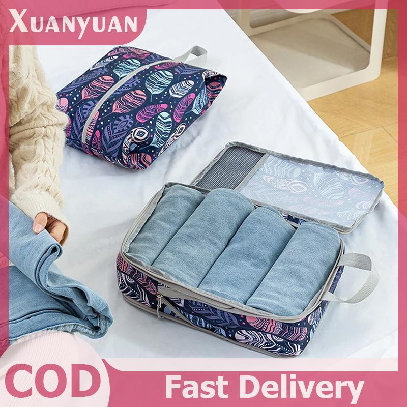 XUAN 4 Túi Bảo Quản Nén Dung Tích Lớn Có Thể Gập Lại Khối Đóng Gói Có Thể Giặt Được Mở Rộng Hành Lý Túi Bảo Quản VN