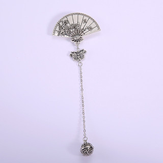 Ghim Tóc Plum Fan Phong Cách Cổ Điển Trung Hoa & Mặt Dây Chuyền Tua Rua Cho Thời Trang Hanfu