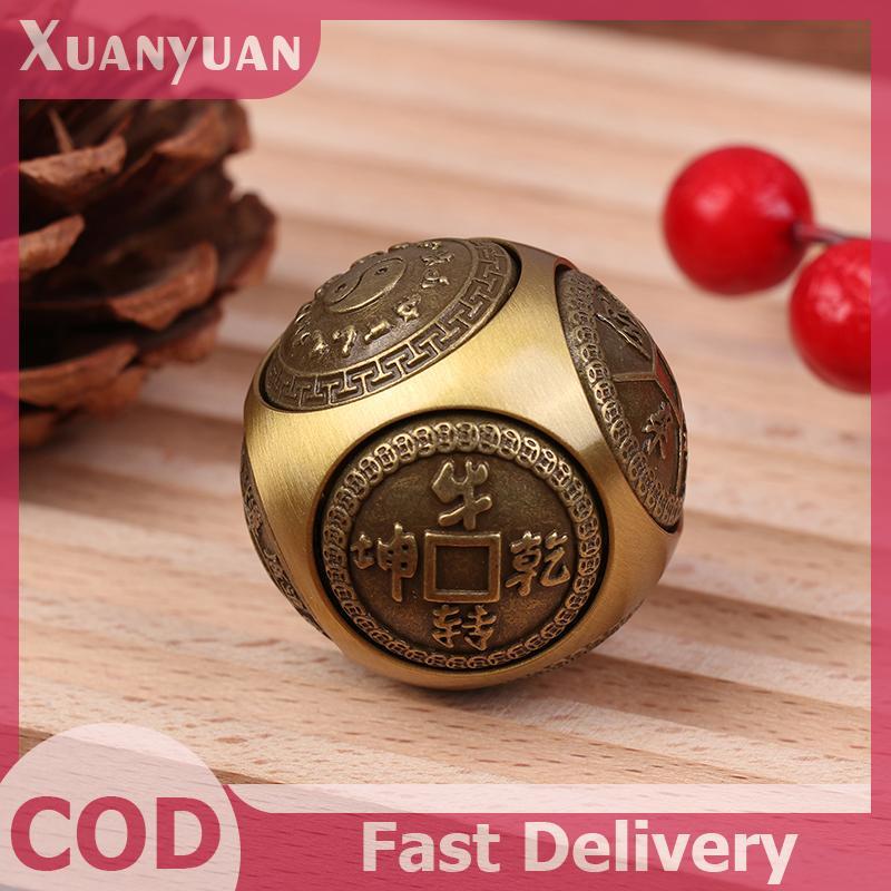 XUAN Sáu Mặt Bốn Phước Lành May Mắn Tiền Đồng Thau Giảm Căng Thẳng Khối Đàn Áp Đồ Chơi Thủ Công VN