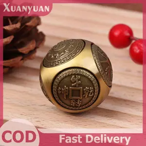 XUAN Sáu Mặt Bốn Phước Lành May Mắn Tiền Đồng Thau Giảm Căng Thẳng Khối Đàn Áp Đồ Chơi Thủ Công VN