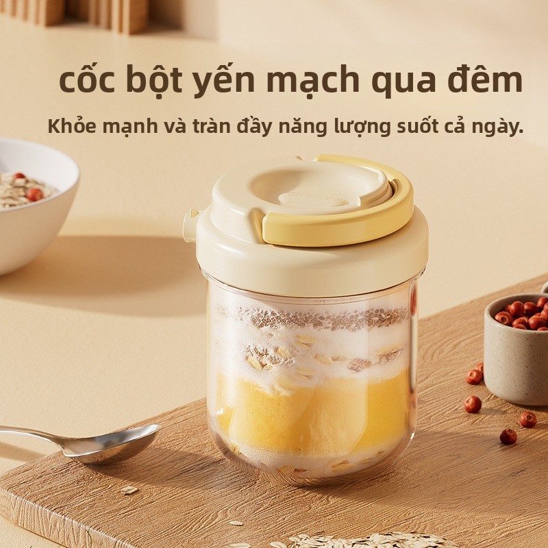 Di Động Bột Yến Mạch Ăn Sáng Sữa Chua Cốc Kín Salad Sữa Lắc Sữa Yến Mạch Cốc S