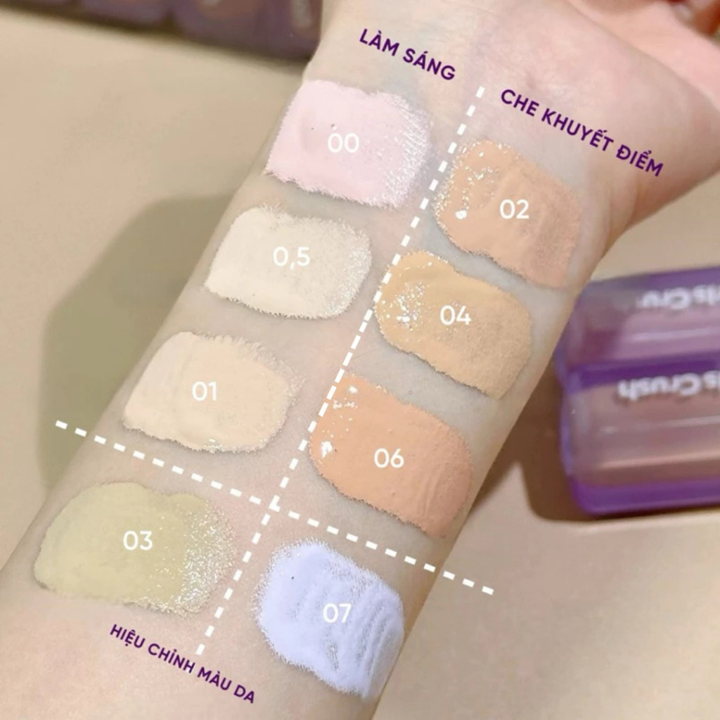 Kem che khuyết điểm GIRLS CRUSH Matte Velvet Concealer kem làm sáng mỏng mịn, hiệu ứng trang điểm 8g