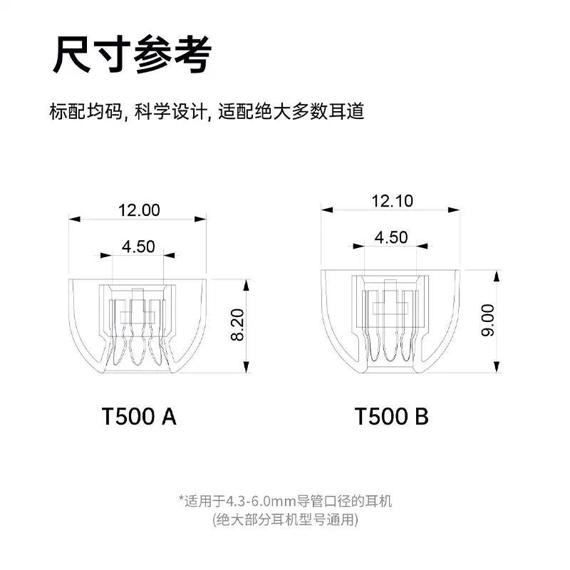 Tanchjim T-APB T500A / T500B Đầu Tai Nghe Treble / Bass Tăng Cường Cân Bằng Áp Lực Không Khí Đầu Tai Silicon 1Size 2 Cặp