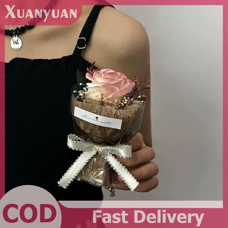 XUAN Pocket-Meeting Bó Hoa Nhỏ Hoa Hướng Dương Hoa Nhân Tạo Hộp Quà Tặng Ngày Lễ Tình Nhân Quà Tặng Sinh Nhật Trang Trí VN