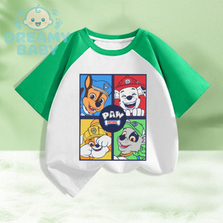 COD✅ (Hồ Chí Minh)DREAMY BABY thun bé trai Paw Patrol, áo phông raglan cho bé chất cotton mềm mịn thoáng mát