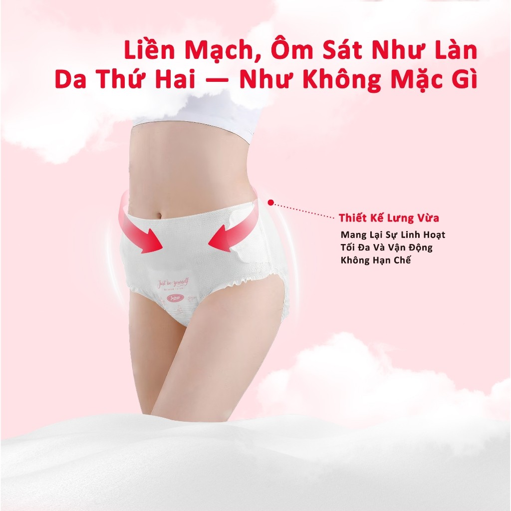 [Combo 3] Băng Vệ Sinh Quần Jusbeyu Ngày Và Đêm Size M/L - L/XL Gói 5 Miếng – Thay Nhanh 15 Giây, Chống Tràn, Thấm Hút
