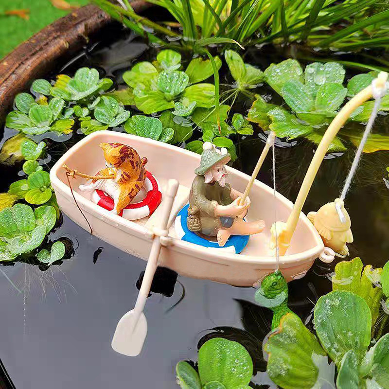 Sáng Tạo Câu Cá Thuyền Nổi Mèo Đồ Chơi Câu Cá Trẻ Em Nổi Đồ Chơi Cá Bể Cá Phụ Kiện