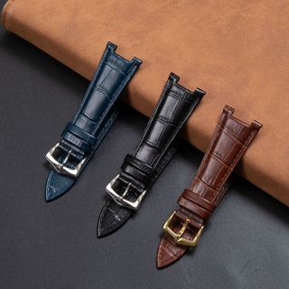 Dây đeo đồng hồ bằng da thật cho đồng hồ Patek 5711 5712G Dây đeo đồng hồ lõm 25mm 13mm Dây đeo đồng hồ nam nữ