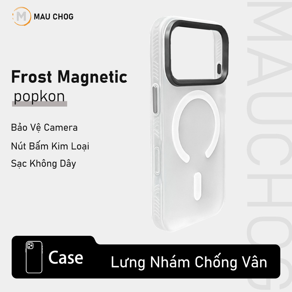 Ốp Nhám Mờ Chống Vân Tay Nút Bấm Kim Loại Bảo Vệ Camera Cho Điện Thoại iPhone 17 Pro Max 16 15 14 13