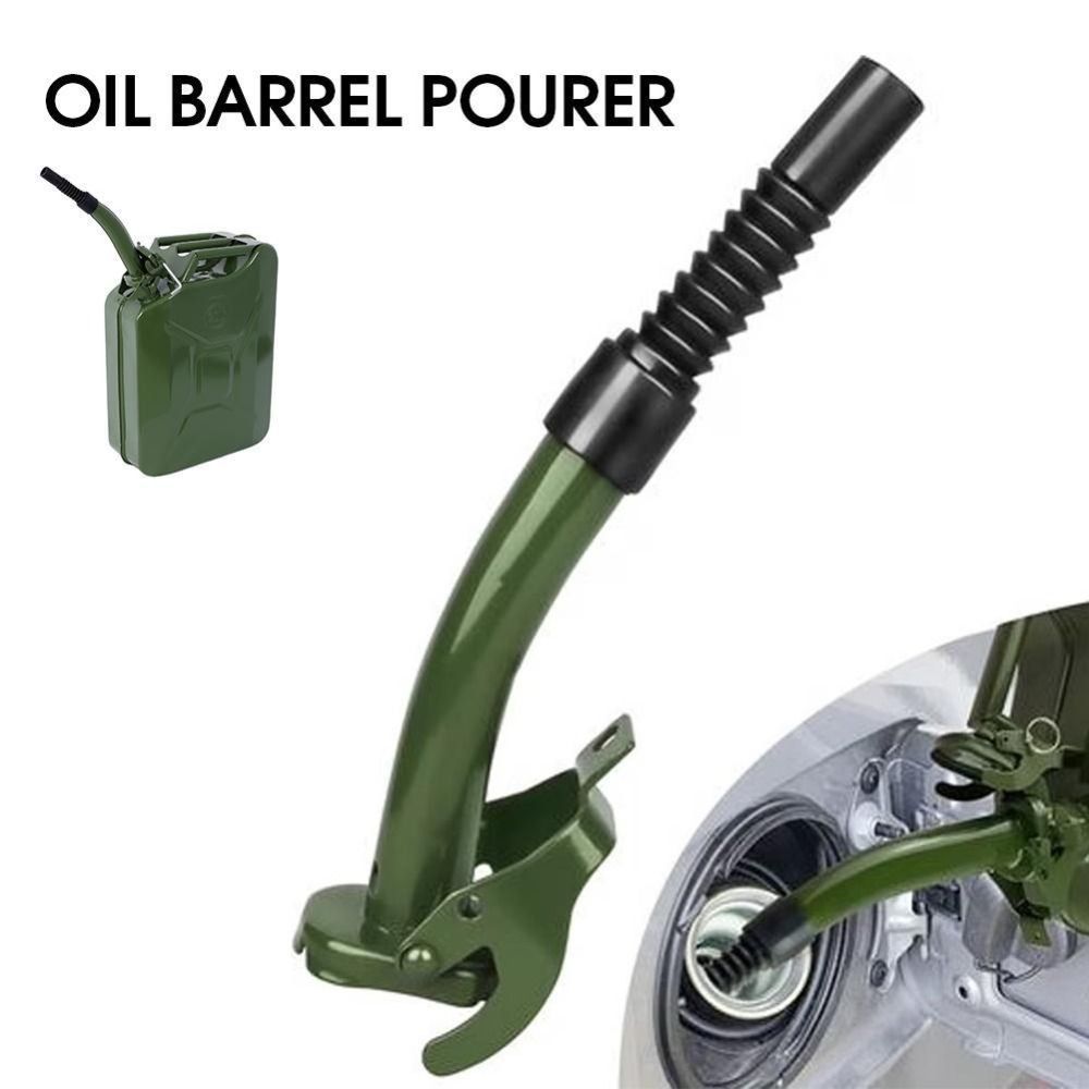 FANIELLAPOWELL Jerry Can Spout, Lon 5L / 10L / 20L Vòi phun linh hoạt Đổ thùng dầu, Vòng đệm cao su chống rò rỉ khẩn cấp Phụ kiện ô tô