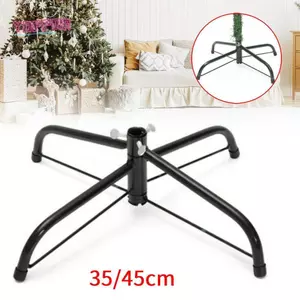 YOFFOR 6 / 8FT Giá đỡ cây thông Noel Hỗ trợ đế sắt có thể gập lại màu xanh lá cây
