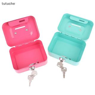 Tutu Hộp An Toàn Tiền Hộp Tiền Mặt Chìa Khóa Kim Loại Tiền Ngân Hàng Nhỏ Hộp Khóa An Ninh Di Động Chắc Chắn Có Thể Khóa Hộp Đựng Đồng Xu VN