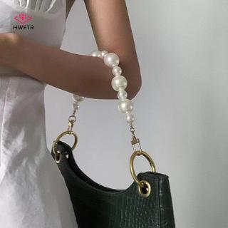 HWETR Thời Trang Giả Ngọc Trai Túi Trang Trí Hành Lý Phụ Kiện Dây Xích Nữ Túi Đeo Vai Dây Xích Ngọc Trai Trang Trí Dây Chuyền Mới