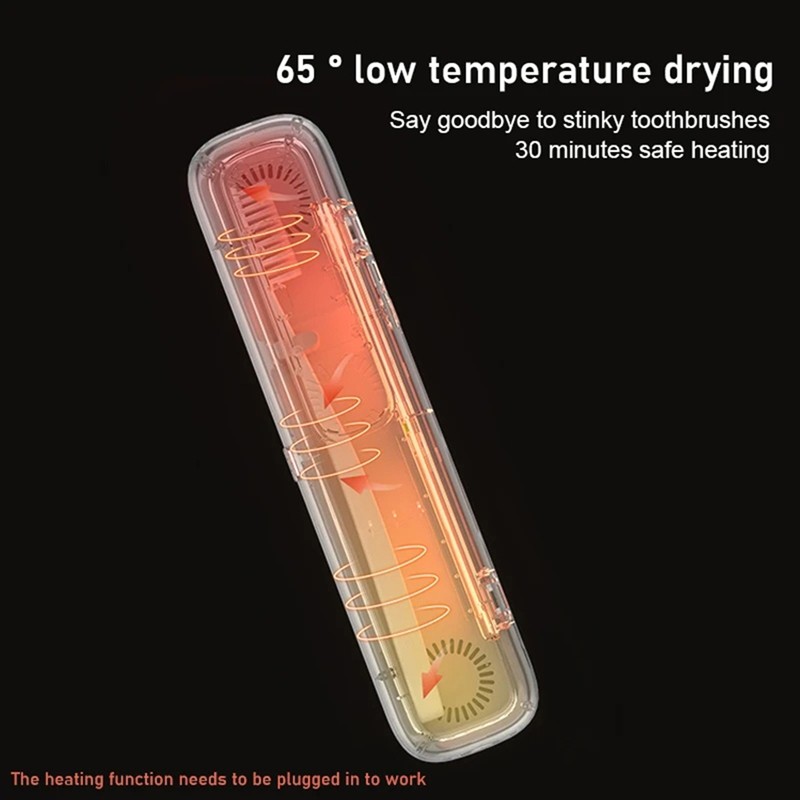 Hộp đựng bàn chải đánh răng di động Hộp UV cho chuyến đi công tác Máy sấy bàn chải đánh răng Phụ kiện phòng tắm