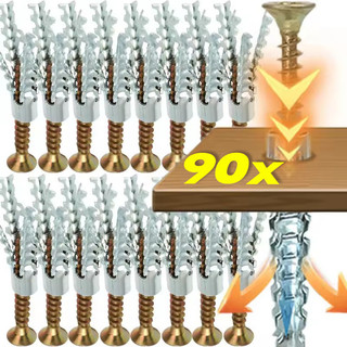 30 / 60 / 90Sets Vít mở rộng răng cưa kim loại - Bộ dụng cụ bu lông dây buộc tự khai thác