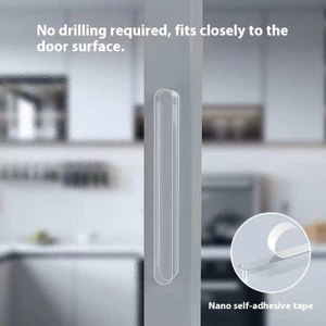 Tay cầm vô hình không khoan Acrylic, Ngăn kéo cửa tủ quần áo Cửa kính Tay nắm cửa trượt, Cửa trượt