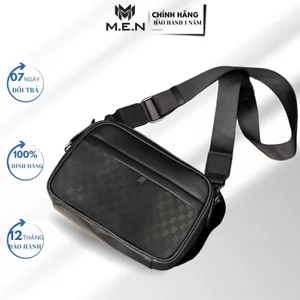 Túi đeo chéo nam nữ đen ngang Laser men chuẩn mẫu [KHO SỈ]