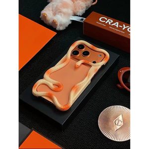 Ốp Điện Thoại Rắn Medusa Thích Hợp Cho iPhone17promax Vỏ Điện Thoại Rắn In 3D Vỏ Cứng Thích Hợp Cho iPhone17pro Vỏ Điện Thoại Hoàng Hôn Cam Hợp Thời Trang