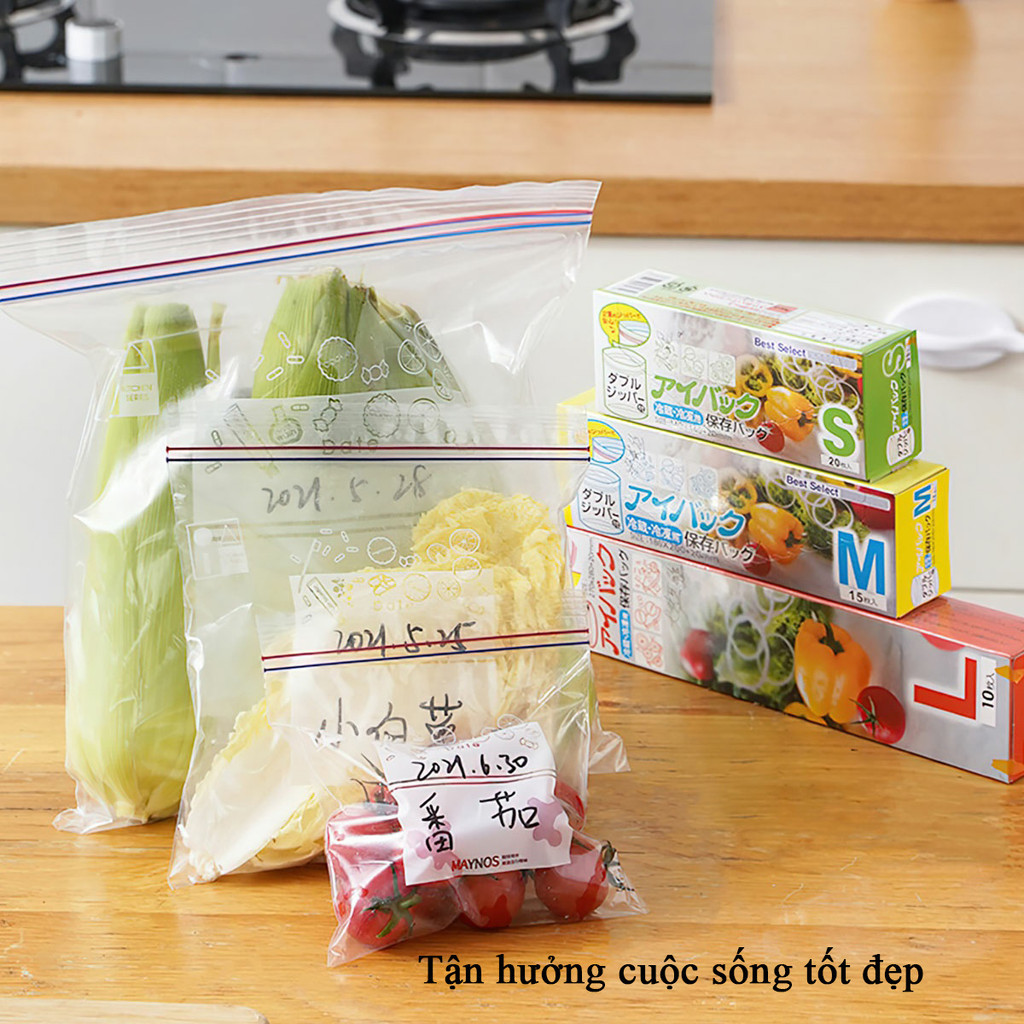 M6B7 hộp túi zíp zip đựng thực phẩm tái sử dụng nhiều lần trong tủ lạnh MALAN