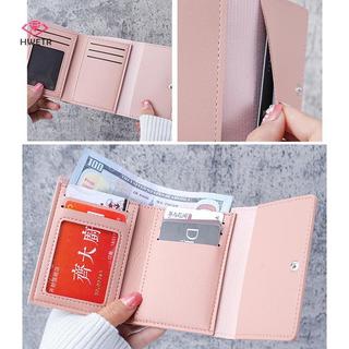 HWETR Nữ Ngắn Dễ Thương Ví Nhỏ Học Sinh -Fold Thẻ Cô Gái Túi Đựng Thẻ Ví Đựng Tiền Xu Ví Nữ Hoạt Hình Túi Mới