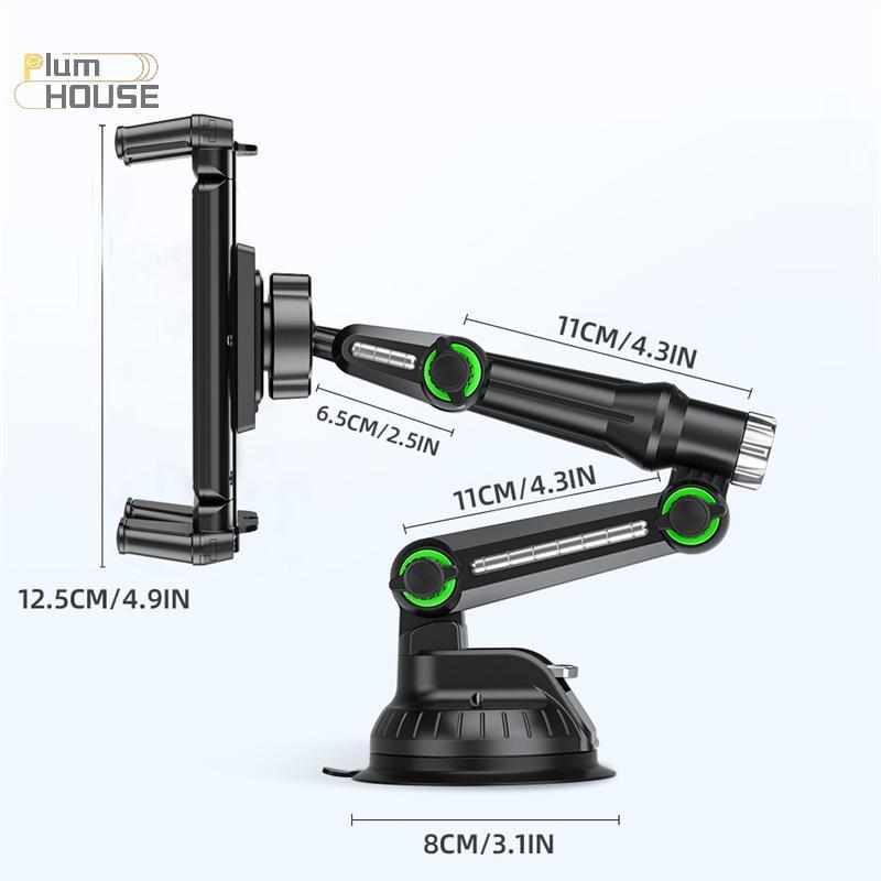 PlumHOUSE Giá Đỡ Máy Tính Bảng Tay Dài Hút Cốc Gắn Cho Pro Air 4-13inch Cho Máy Tính Bảng SUV Xe Tải Kính Chắn Gió Cửa Sổ VN