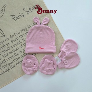 Set mũ vớ thỏ và gấu Bunnybaby chất tăm lụa mềm mịn cho bé 0-3 tháng