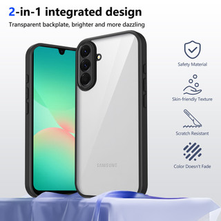 Dành cho Samsung Galaxy A17 / A26 / A36 / A56 4G / 5G Ốp điện thoại cứng trong suốt Khung silicon mềm chống rơi mỏng