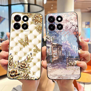 Ốp Điện Thoại Cho ZTE Blade A35 / A55 Jelly Mềm Màu Đen Họa Tiết In Hình Dễ Thương Chó Con Thỏ Phi Hành Gia Vỏ Mèo