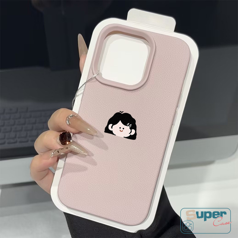 Ốp Lưng Tương Thích Cho IPhone 16 11 17 13 15 14 12 Pro Max 14 16 13 15 17 12 Pro 16 14 15 Plus XR X XS Max Thời Trang Đơn Giản Dễ Thương Bé Trai Cô Gái Da Họa Tiết Cảm Giác Bao Da