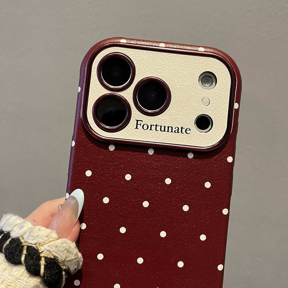 Ốp điện thoại da Windows Wine Red Dot cho iPhone 17 Pro Max 16 15 14 13 Vỏ bảo vệ chống sốc