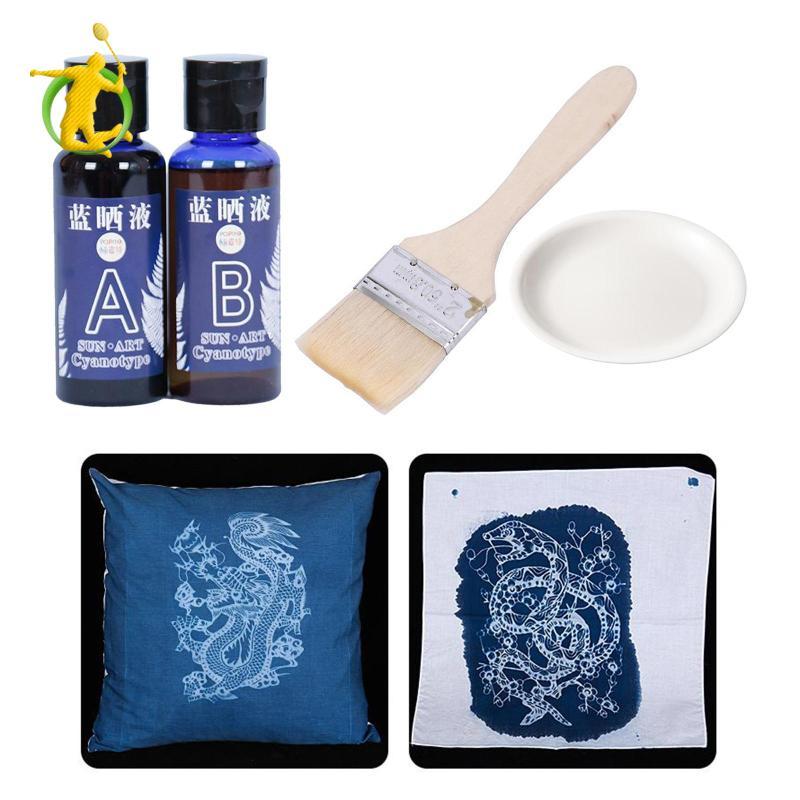Jacquard Cyanotype Sensitive Set Blueprint Printing DIY Kit Picture Craft