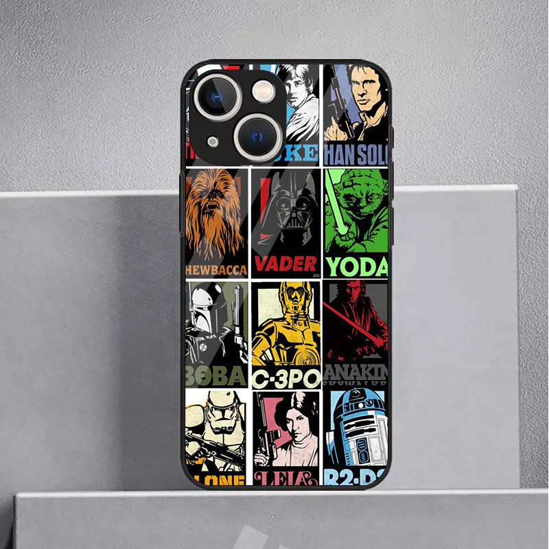 Ốp điện thoại kính star wars 18 cho IPhone 16 15 14 13 12 11 Pro XR XS Max Plus Mini X XR 8 7 6s SE2 / 3