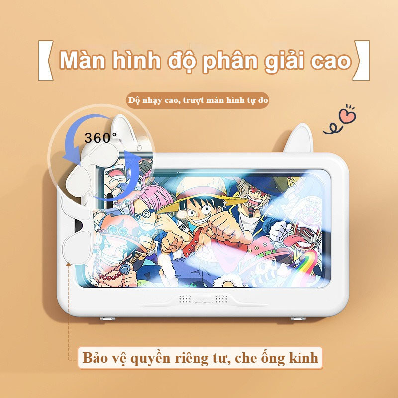 Hộp Đựng Điện Thoại Nhà Tắm Chống Nước Cao Cấp, Màn Hình Cảm Ứng Nhạy, Điều Chỉnh Góc Nhìn Linh Hoạt