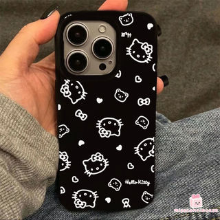 Ốp Lưng Cho Iphone 11 17 13 14 15 16 12 Pro Max Air 7 14 15 16 8 Plus X XR XS MAX SE 2022 Graffiti Hoạt Hình HelloKitty Trái Tim Tình Yêu Nơ Bề Mặt Bóng