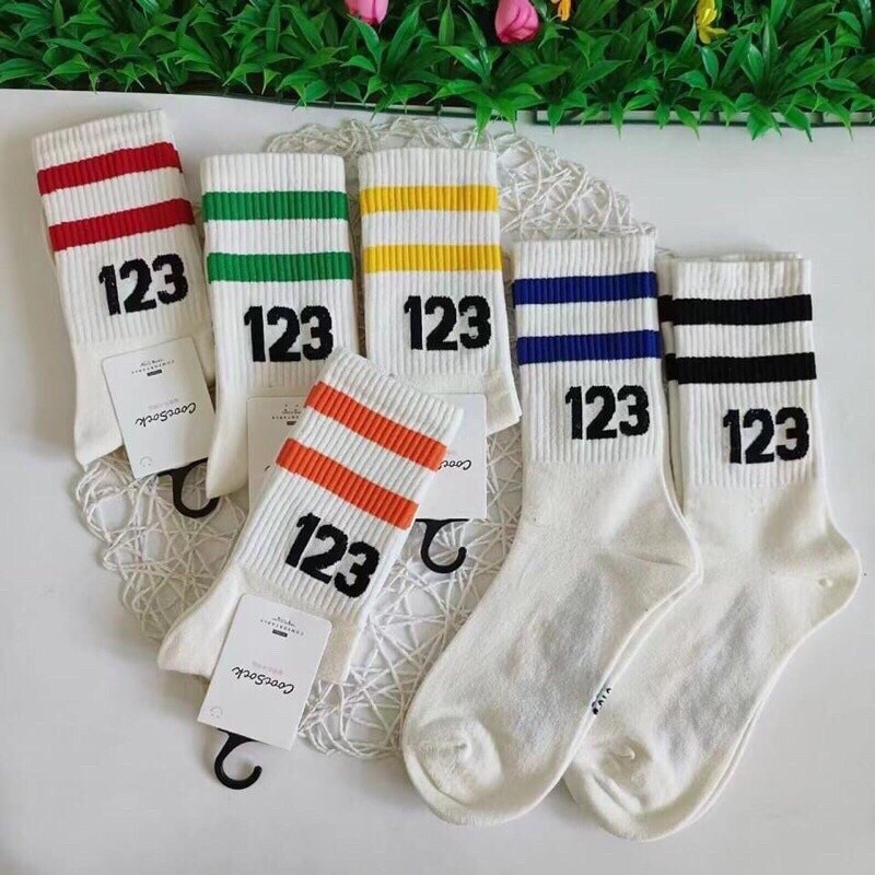 Vớ Tất cổ cao UNISEX số 123 phong cách thể thao, đường phố, năng động nhiều màu