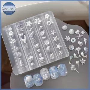 Hoeaden 3D Khuôn Silicon Móng Tay Nghệ Thuật Trang Trí DIY Hoa Mẫu Khuôn Cho Móng Tay Trang Sức Thủ Công Móng Tay Trong Suốt Khuôn Dụng Cụ VN